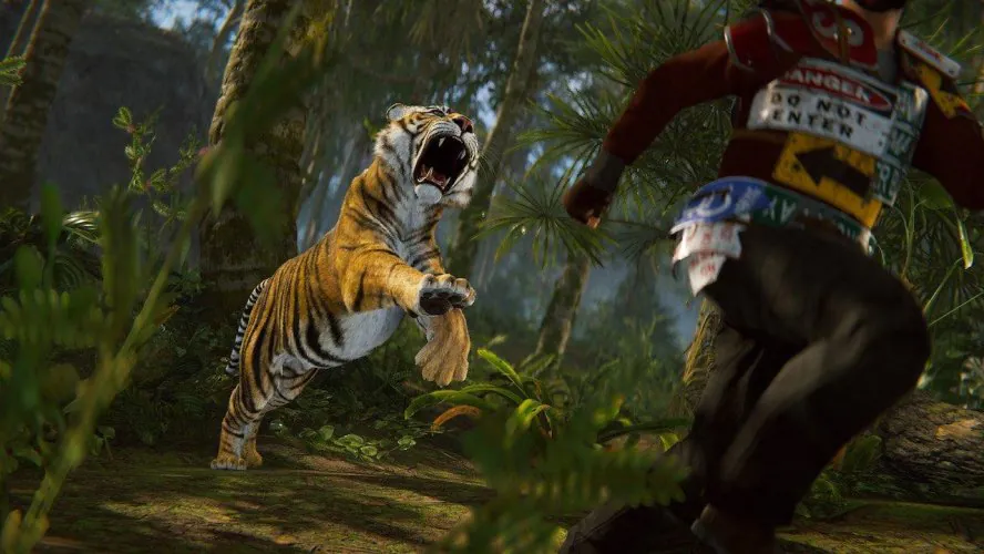 Un tigre bondit sur un survivant dans la jungle de Rust