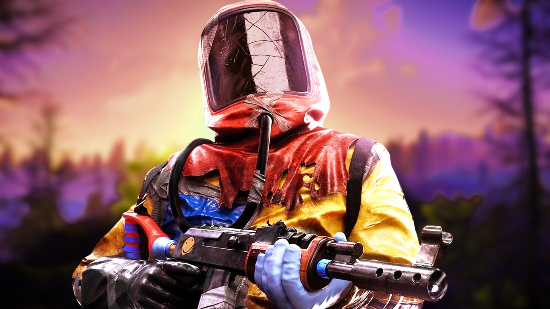 Survivant de Rust en combinaison de protection